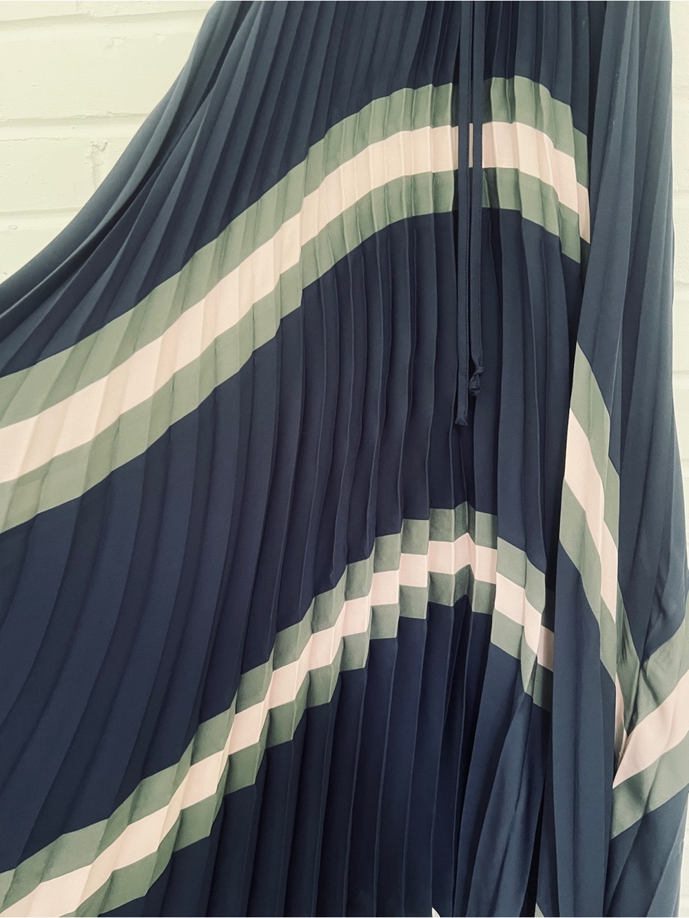Parker Pleated Maxi Dress XS Navy $449 Retail